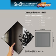 SMJ CONCEPT® Diamond Mirror Tiles Set | Modern Wall Decor | DIY Friendly | Stylish & Elegant