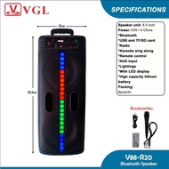 VGL RECHARGEABLE BLUETOOTH SPEAKER WITH MICROPHONE AND USB ( V88 R20 )