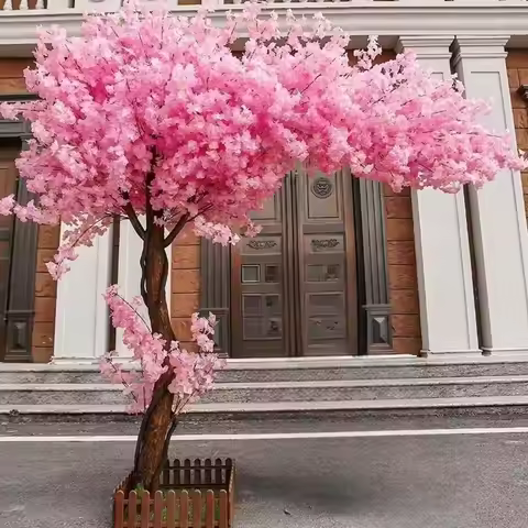 Artificial Plants Peach Tree Cherry Tree Maple Tree Fake Flowers Wedding Hotel Exhibition Living Roo