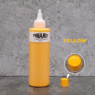 Yellow dynamic tattoo ink