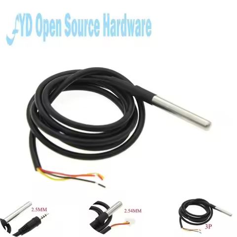 DS1820 Stainless Steel Package Waterproof DS18b20 Temperature Probe Temperature Sensor 18B20