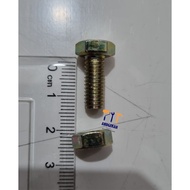 HEXAGON BOLT M6X15 (k10 x 1.5cm) YELLOW AND NUT - HEXAGON Bolt AND NUT