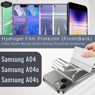 Samsung Galaxy A04 A04e A04s Front Back Nano Hydrogel Phone Screen Protector Film