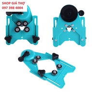 Drill bit positioning set for ceramic tiles, marble tiles and glass - drilling machine pk