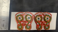 Satvik Meenakari Laxmi charan for Puja Door Entrance  Diwali Decoration Items for Home Deepavali Stickers set of 2 pairs