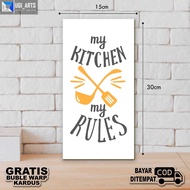 UGIARTS QK16 Hiasan Dinding Kitchen / hiasan dapur / quotes cook kitchen / quotes masak / Hiasan Rua