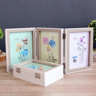 [C.m.cheap Boutique Shop]/3 * 5, 4 * 6, 5 * 7 Log Six-Piece Folding Photo Frame/Picture Frame