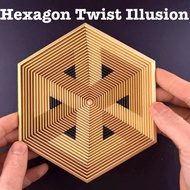 Hexagon Twist Illusion Fidget Toy – 3D Optical Illusion Desk Decor, Stress Relief Sensory Toy for Of