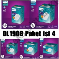 PHILIPS DL190B 3.5W 7W 10W 14W 23W MULTIPACK PACK CONTENTS 4 PCS WHITE 865 6500K LED DOWNLIGHT 3.5 7
