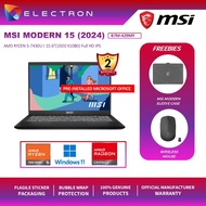 MSI Modern 15 B7M-465 15.6"FHD Laptop Classic Black(Ryzen 5 7430U,16GB,512GB SSD,AMD Radeon,W11P)
