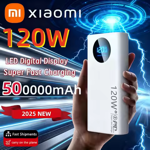 Xiaomi 120W 50000mAh Power Bank PD Super Fast Charging Portable Power Bank High Capacity External Ba