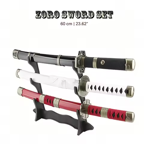 Anime Cosplay Wood Swords 60CM/23.6 Inch Zoro Katanas Swords Wooden Kitetsu Yama Enma Japanese Sword
