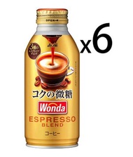Asahi [日本咖啡]-Wonda 微糖咖啡 370g X 6罐(到期日：2027年1月31日）