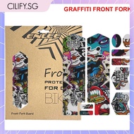 [Cilify.sg] MTB Bicycle Front Fork Frame Guard Stickers Scratch-Resistant Reusable Sticker