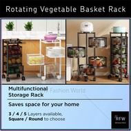 Rotating Vegetable Basket Rack / Rak Lipat Berputar / Rak Sayur Berputar