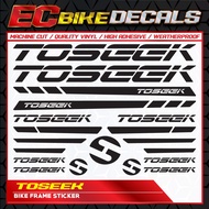 EC BIKE Decals TOSEEK Frame Vinyl Sticker for Mountain Bike/Road Bike and Fixie