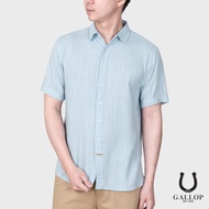 GALLOP : LINEN CASUAL SHIRT เสื้อเชิ๊ตผ้าลินินแขนสั้น รุ่น GW9023-สี Baby blue - ฟ้า / ราคาปกติ 1490.-