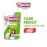 NUVO Family Sabun Mandi Cair Clean Protect Pouch 400ml