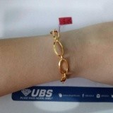 5gram Genuine Gold Bracelet 875 Grain with Letter