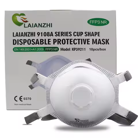 Air Valve LAIANZHI FFP3 CE Cup Type mask Protective masks disposable pm2.5 masks harmful 99% hygiene