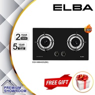 ELBA EGH-M8442G(BK) 4.8kW 2 Burner Built In Glass Hob / Gas Stoves / Glass Stove / 8442 BLACK (Free 