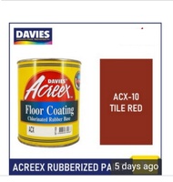 Davies Acreex Floor Coating Chlorinated Rubber Base Tile Red 1 Liter