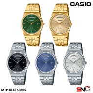 Casio Men Watch MTP-B146D MTP-B146G Day Date Display Stainless Steel Band Men Watch