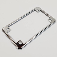 Chrome 7”x4” US Motorcycle License Plate Frame/Mount – Powder Coated Metal Frame, Built to Last – 7-