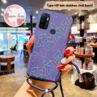 [SSM1] Softcase Sling motif love OPPO A53 OPPO A33 - Case Tali OPPO A53 - Case Gantungan OPPO A33 - 
