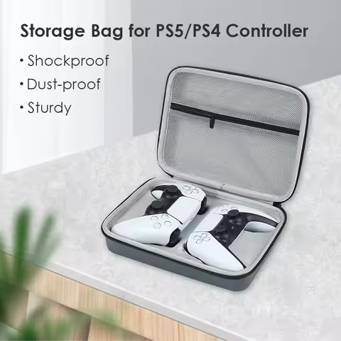 Waterproof Hard Shell Dual Controller Carrying Case for PlayStation 5 4 PS5 PS4
