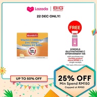 KORDELS  VIT C 1000MG+ZINC10MG+VIT D3 500IU EFFERVESCENT ORANGE 30S