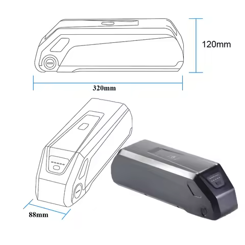 Down Tube ebike battery 48V 13Ah 15Ah 17.5Ah from Aipas A6 D Volt Cargo Ebike with 3A charger