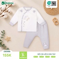 DOKMA DB3988(NB-6M) long-sleeved set equivalent to 3kg-7kg, soft and airy material