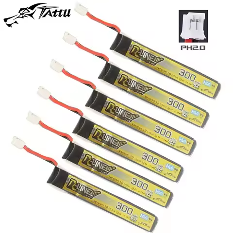 Original TATTU 75C 300mAh 3.8V LiPo Battery For RC Helicopter Quadcopter FPV Racing Drone Parts 1S B