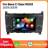 MEKEDE Android Auto Carplay Pemain Multimedia Radio Kereta Untuk Mercedes Benz CLC W203 C-Class C180
