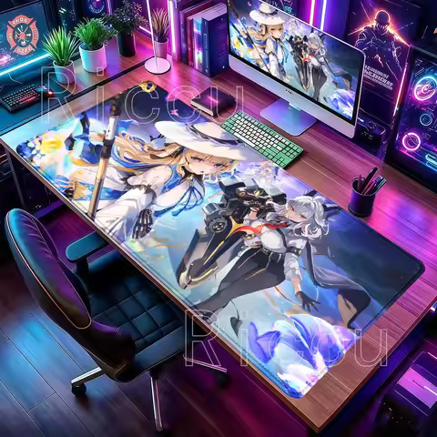 Mousepad Zani WuWa Wuthering Waves Gaming Keyboard Non-slip Base Rubber Desk Mat Offices Anime Girl 