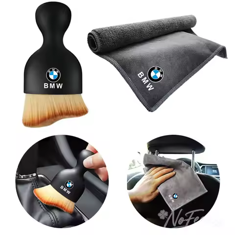 Stickers Decals Microfiber Car Towel Cleaning Cloth Cleaning brush For BMW 1 3 5 7 Series X1 X3 X4 X