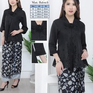 Black Kebaya top / modern Kebaya / Plain black Kebaya