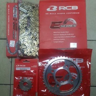 SPROCKET SET RS150 RCB (REAR SPROCKET+ FRONT SPROCKET+ CHAIN GOLD RCB)