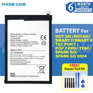 Battery BL-49NX /BL-49NT Compatible For HOT 30I 40I /SMART 7 8 /Tecno POP 7/POP 7 Pro/Spark GO/Spark