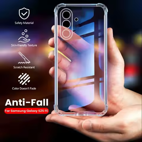 Sumsung S25FE Case Anti-Yellower Clear Crystal Soft TPU Shockproof Coque For Samsung Galaxy S25 FE 5