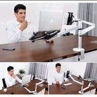 Bracket Monitor Stand 2in1 Combination For Laptop & Tablet / Bracket Meja / Bracket