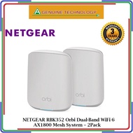 NETGEAR RBK352 Orbi Dual-Band WiFi 6 AX1800 Mesh System – 2Pack