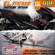 Striping aerox new old 155 transparent sticker nvx racing motif tiland yamaha nvx vietnam 4a