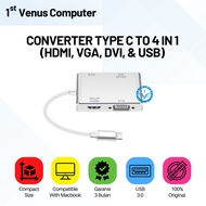 USB TYPE C TO HDMI CONVERTER 4Kx2K+DVI 4Kx2K+VGA+USB 3.0 CON75-SAN/