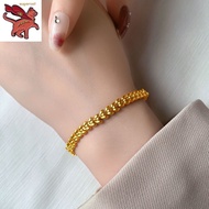 Gold 916 Original Malaysia Bracelet for Women Gold Good Luck Bracelet Flower Bracelet Fashion Jewelr