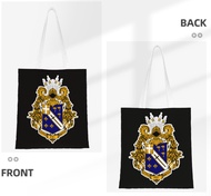High - quality Canvas Tote Bag with Fraternity Symbol". Printed with the Alpha Phi fraternity emblem