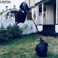 ONFIN ที่แขวนแขวน ที่น่ากลัว ลานสนามสนาม Ghostface เสื้อคลุมผี หุ่นไล่กาแบบหุ่นไล่กา ตกแต่งฮาโลวีน G