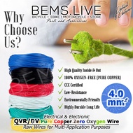 BEMS 4.0mm Squared 100% Oxygen-Free Pure Copper Wire Stranded Heavy Duty QVR/RV Multi-Application