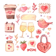 Valentines sticker Vol.2 / Happy Valentine sticker / travel sticker / travel journal sticker / aesth